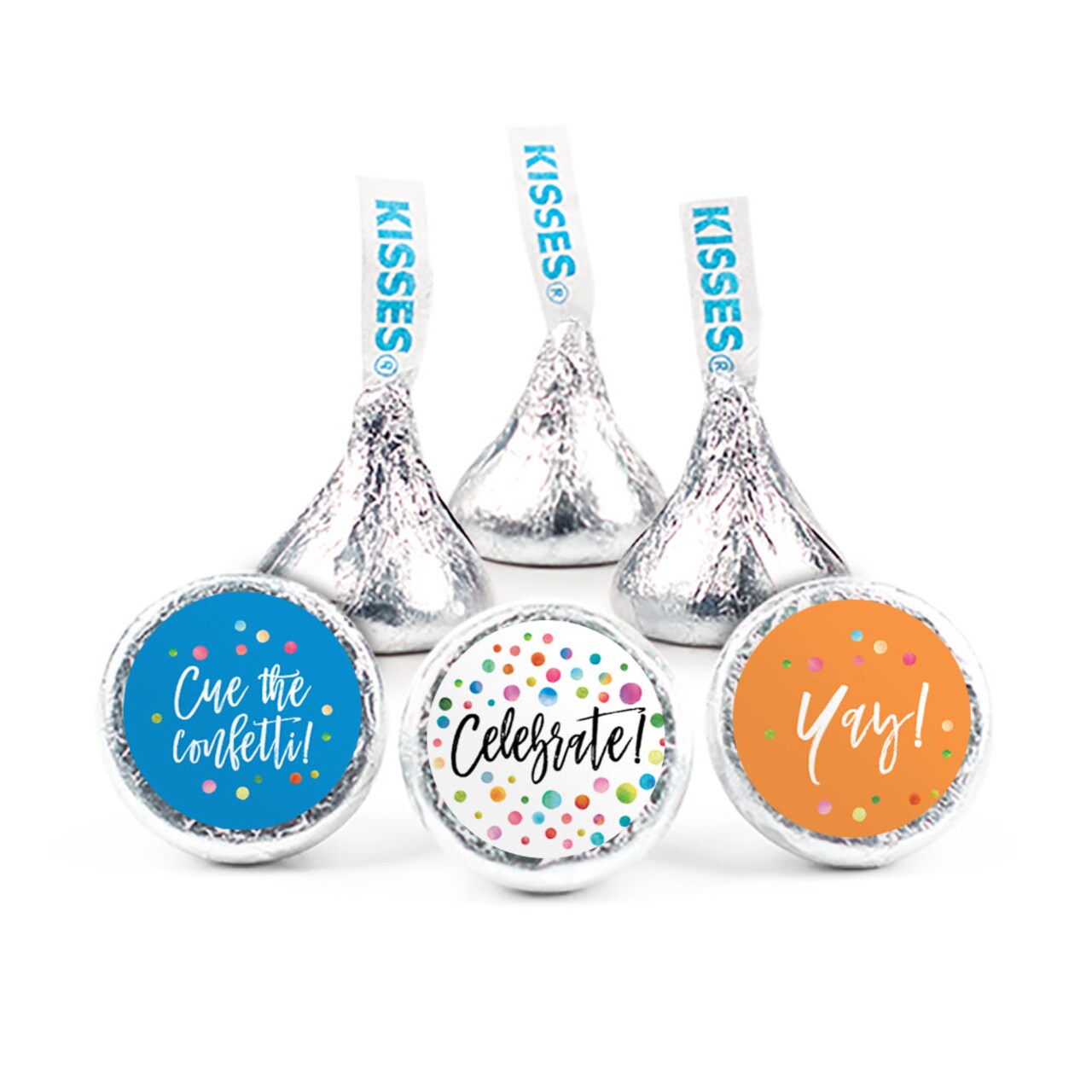 85 Pcs Celebrate Candy Party Favors Milk Chocolate Kisses (13.6oz) - No Assembly Required - Graduation, Anniversary, Birthday, Shower